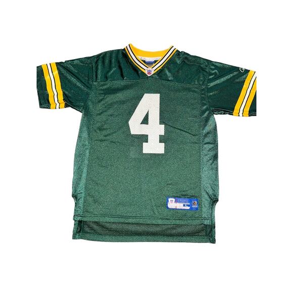Vintage Reebok NFL Green Bay Packers Brett Favre #4 Jersey‎ Youth Size L 14-16 - Picture 1 of 10